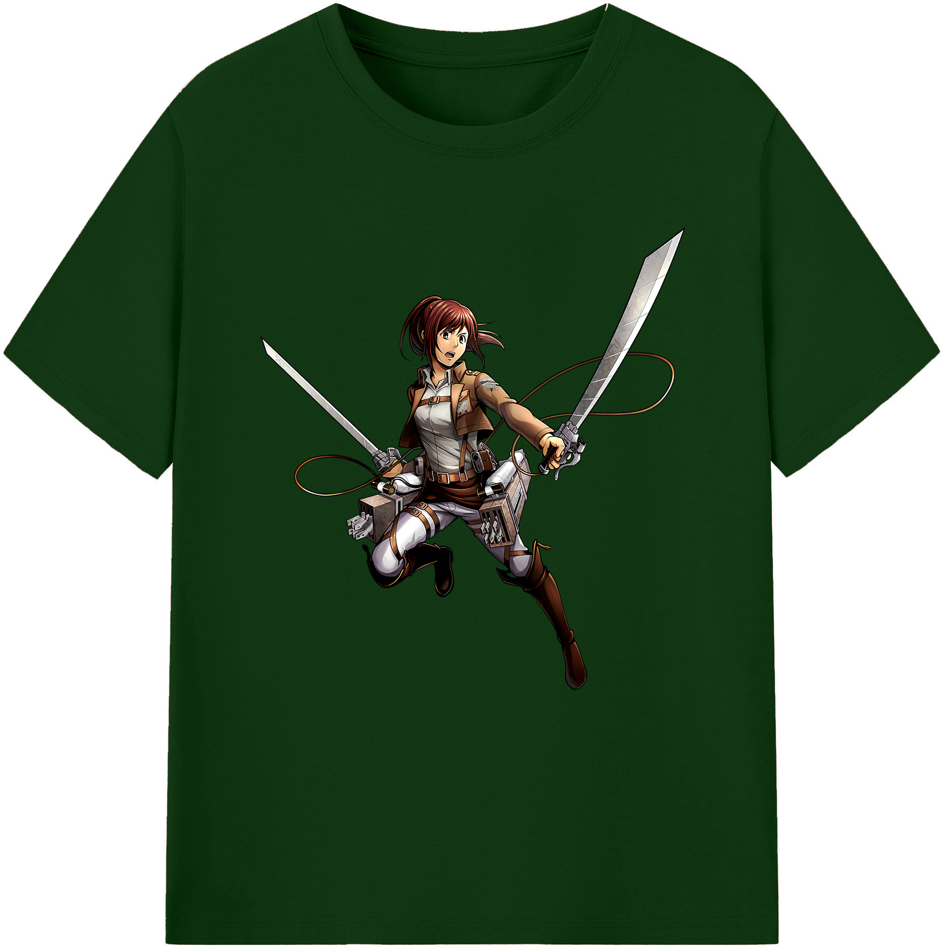 （画像用） 進撃の巨人 サシャ·ブラウス Attack on Titan Sasha Blaus 綿100％半袖Tシャツ（フロントプリント）